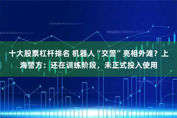 十大股票杠杆排名 机器人“交警”亮相外滩？上海警方：还在训练阶段，未正式投入使用